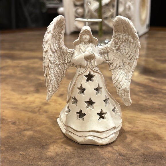 Elegant Cream Angel Figurine Light Up NWOT - Picture 1 of 13